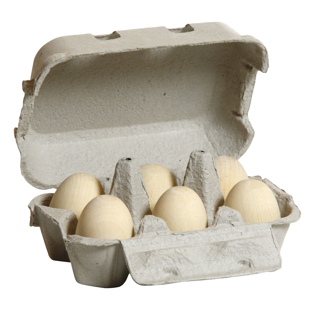 Erzi Holzspielzeug Eier, weiß im Karton - Sausebrause Shop