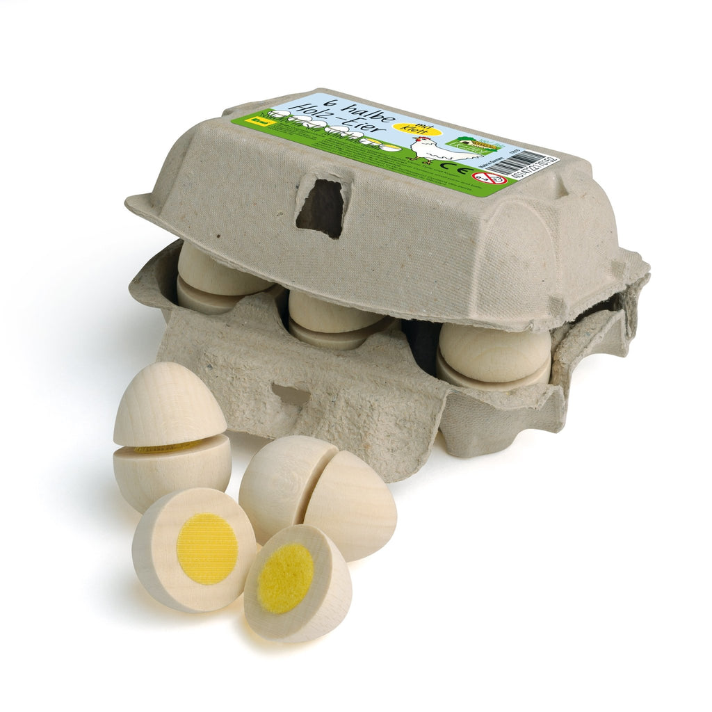 Erzi Holzspielzeug Eier zum Schneiden im Karton - Sausebrause Shop