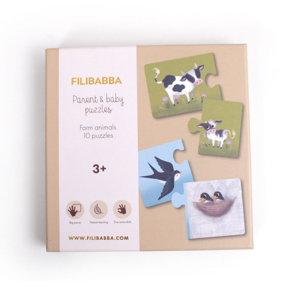 Filibabba Eltern-Kind-Puzzle Bauernhoftiere - Sausebrause Shop