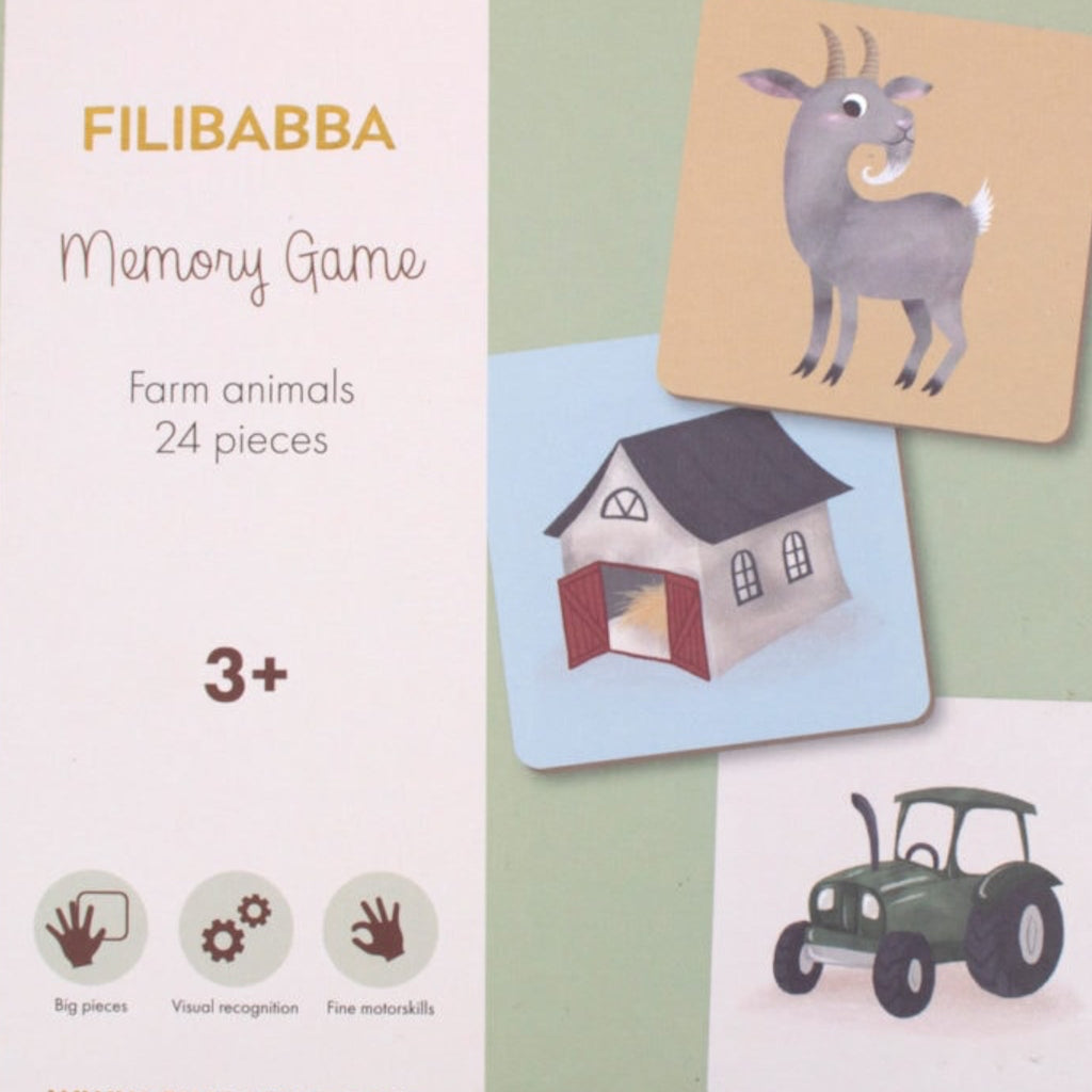 Filibabba Memory Spiel Bauernhoftiere - Sausebrause Shop