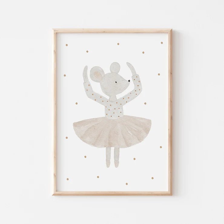 Hej Hanni Poster Ballerinamaus A4 & A3 - Sausebrause Shop