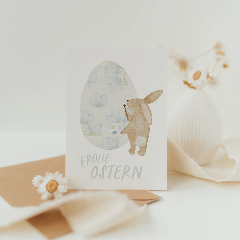 Hej Hanni Postkarte Hase Osterei Frohe Ostern - Sausebrause Shop