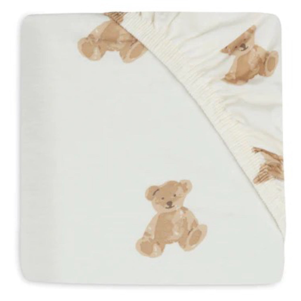 Jollein Spannbettlaken für Babybett Jersey 60 x 120 cm Teddy Bear - Sausebrause Shop