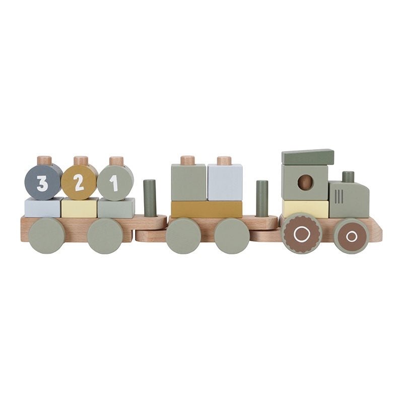 Little Dutch Eisenbahn mit Steck-Formen Traktor Little Farm - Sausebrause Shop
