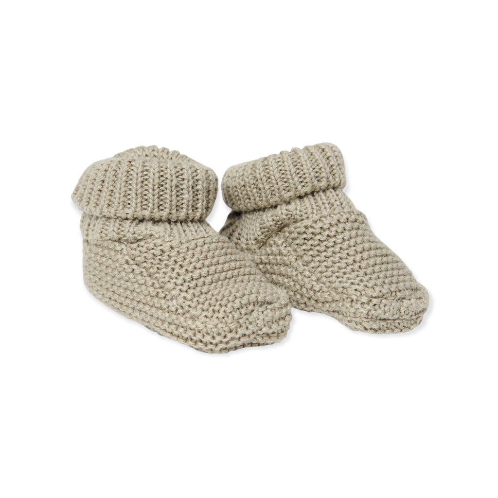 Little Dutch gestrickte Babyschuhe Olive - Sausebrause Shop