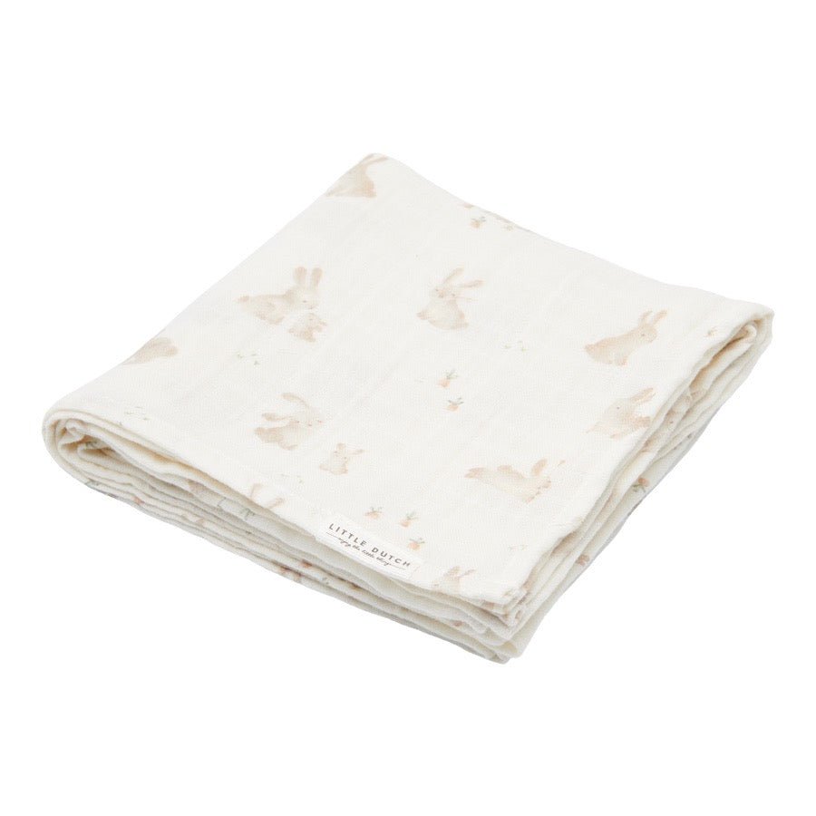 Little Dutch Musselintuch Swaddles 70 x 70 cm Baby Bunny - Sausebrause Shop