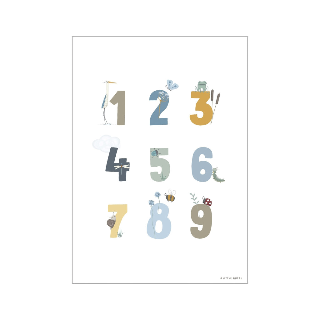 LITTLE DUTCH POSTER LITTLE GOOSE ABC // BLAU - Sausebrause Shop