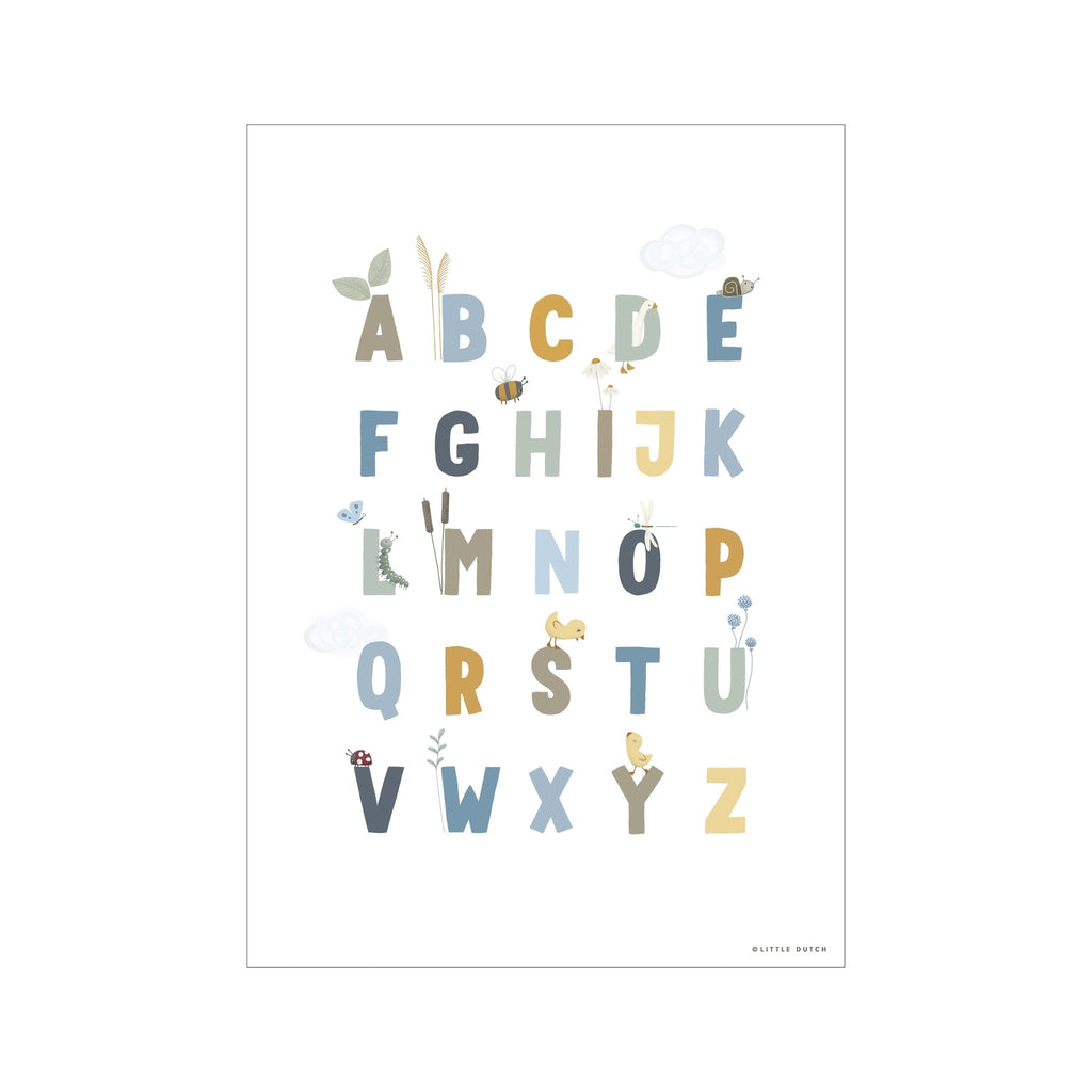 LITTLE DUTCH POSTER LITTLE GOOSE ABC // BLAU - Sausebrause Shop