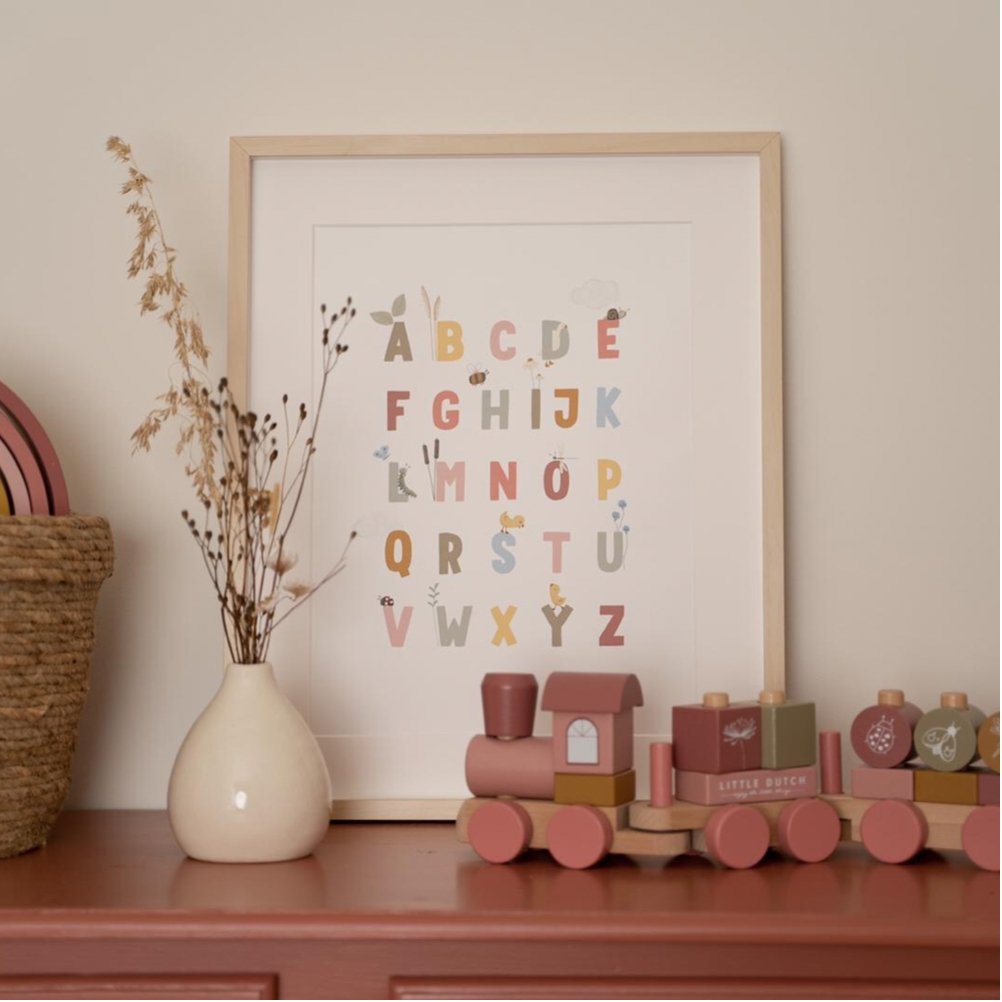 LITTLE DUTCH POSTER LITTLE GOOSE ABC // PINK - Sausebrause Shop