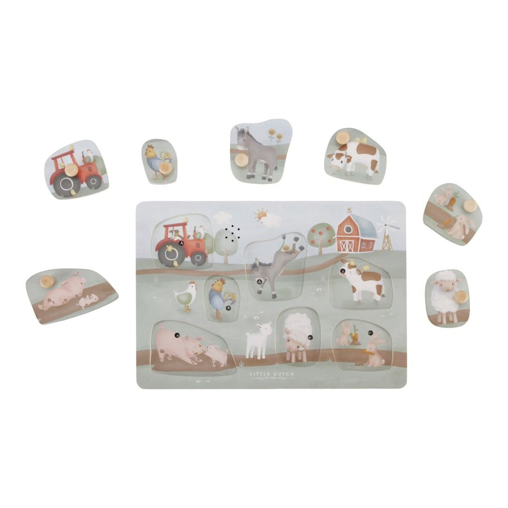 Little Dutch Sound-Greif-Puzzle Little Farm - Sausebrause Shop