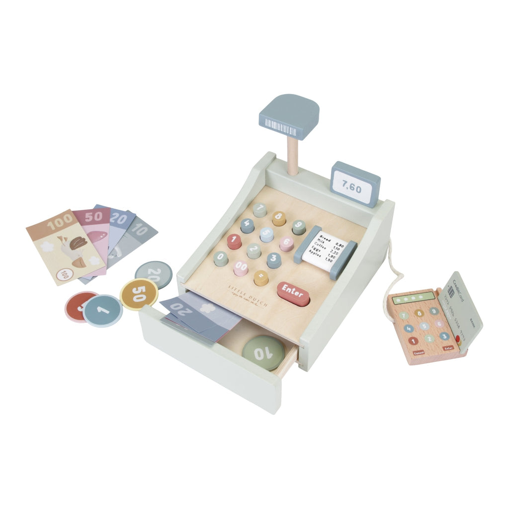 Little Dutch Spielzeugkasse mit Scanner aus Holz Mint - Sausebrause Shop