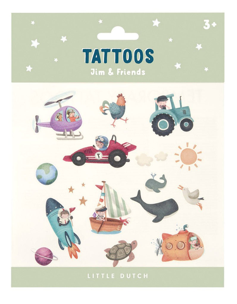 Little Dutch Temporäre Tattoos Jim & Friends - Sausebrause Shop