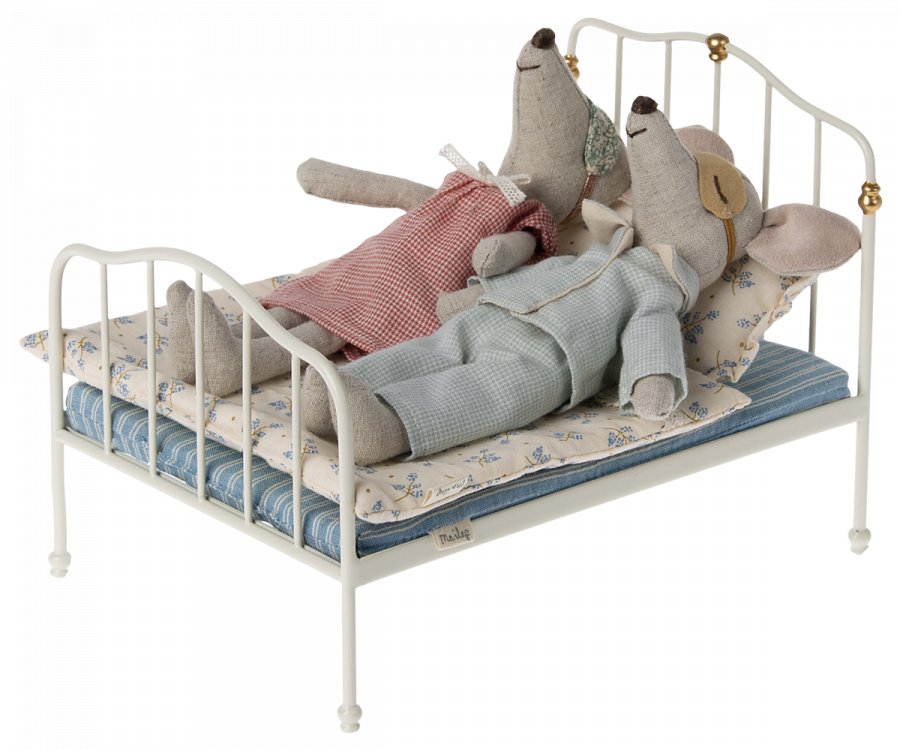 Maileg Bett für Mama und Papa Maus Off White - Sausebrause Shop