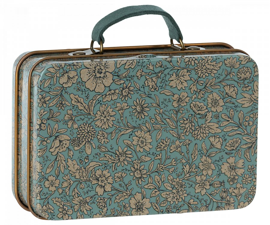 Maileg kleiner Koffer aus Metall Blossem Blau - Sausebrause Shop