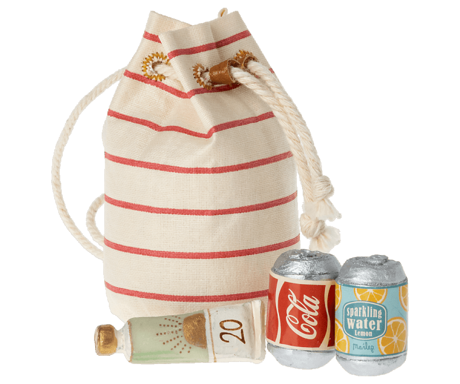 Maileg Minatur Tasche mit Strandutensilien für Puppenhaus - Sausebrause Shop