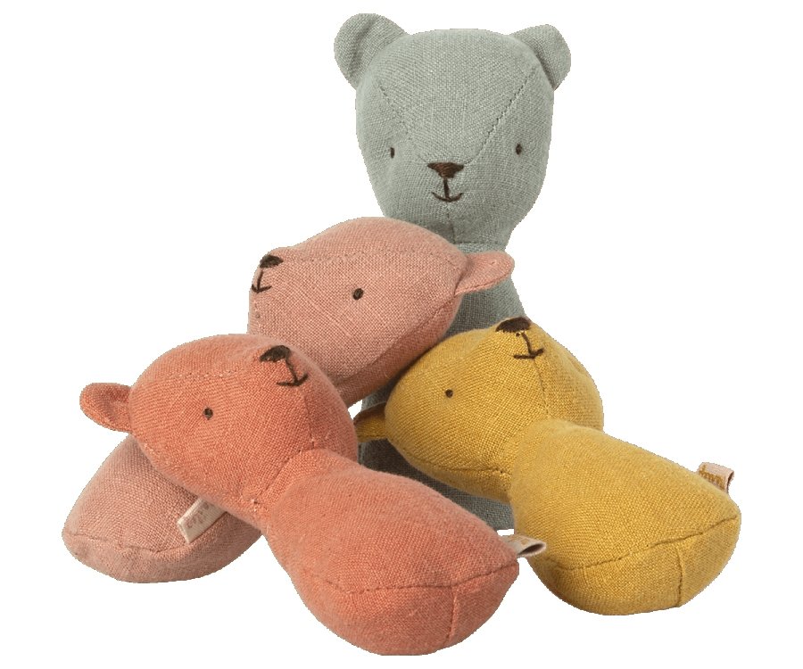 Maileg Teddy Babyrassel Dusty gelb - Sausebrause Shop