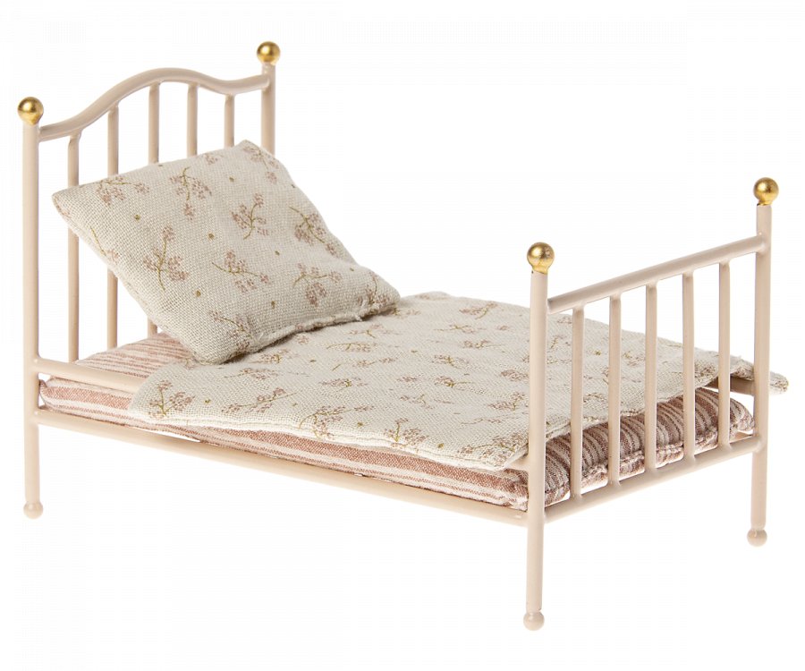 Maileg Vintage Puppen Bett Maus Rose - Sausebrause Shop