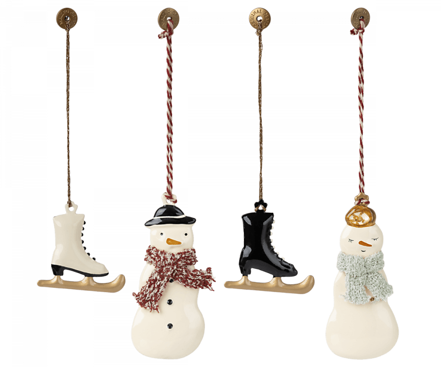 Maileg Weihnachtsbaumschmuck Set Metallornamente Winter Wonderland - Sausebrause Shop