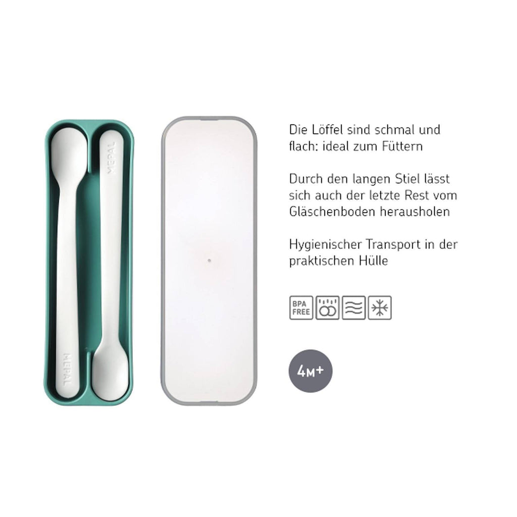 Mepal Baby Fütterlöffel 2-er Set Deep Turquoise - Sausebrause Shop