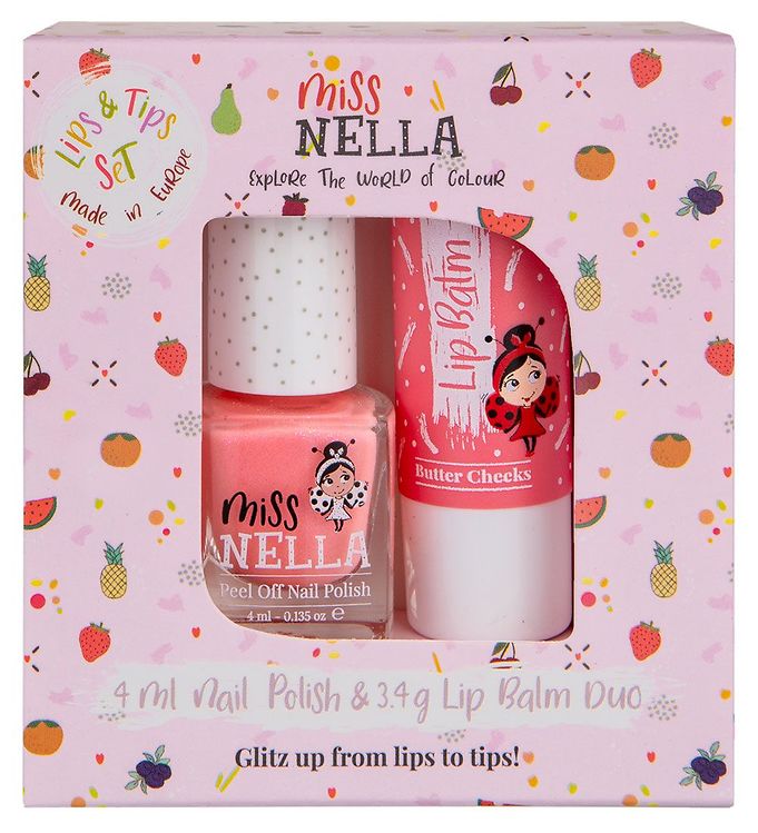 Miss Nella Nagellack und Lippenbalsam für Kinder Pfirsisch - Sausebrause Shop