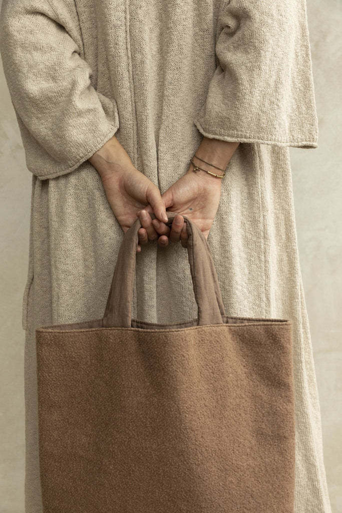 Monk & Anna Shopper Baya Wool Cacao - Sausebrause Shop