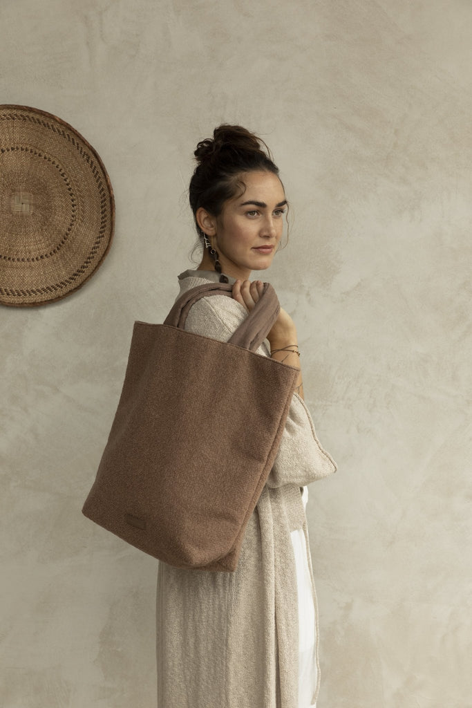 Monk & Anna Shopper Baya Wool Cacao - Sausebrause Shop