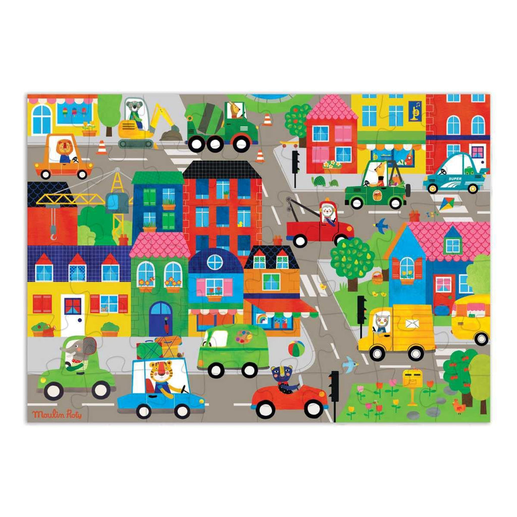 Moulin Roty Puzzle in der Stadt - 48 Teile - Sausebrause Shop