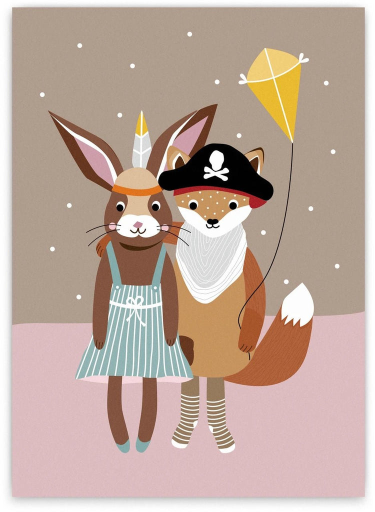 Nellie & Finn Postkarte Beste Freunde - Sausebrause Shop