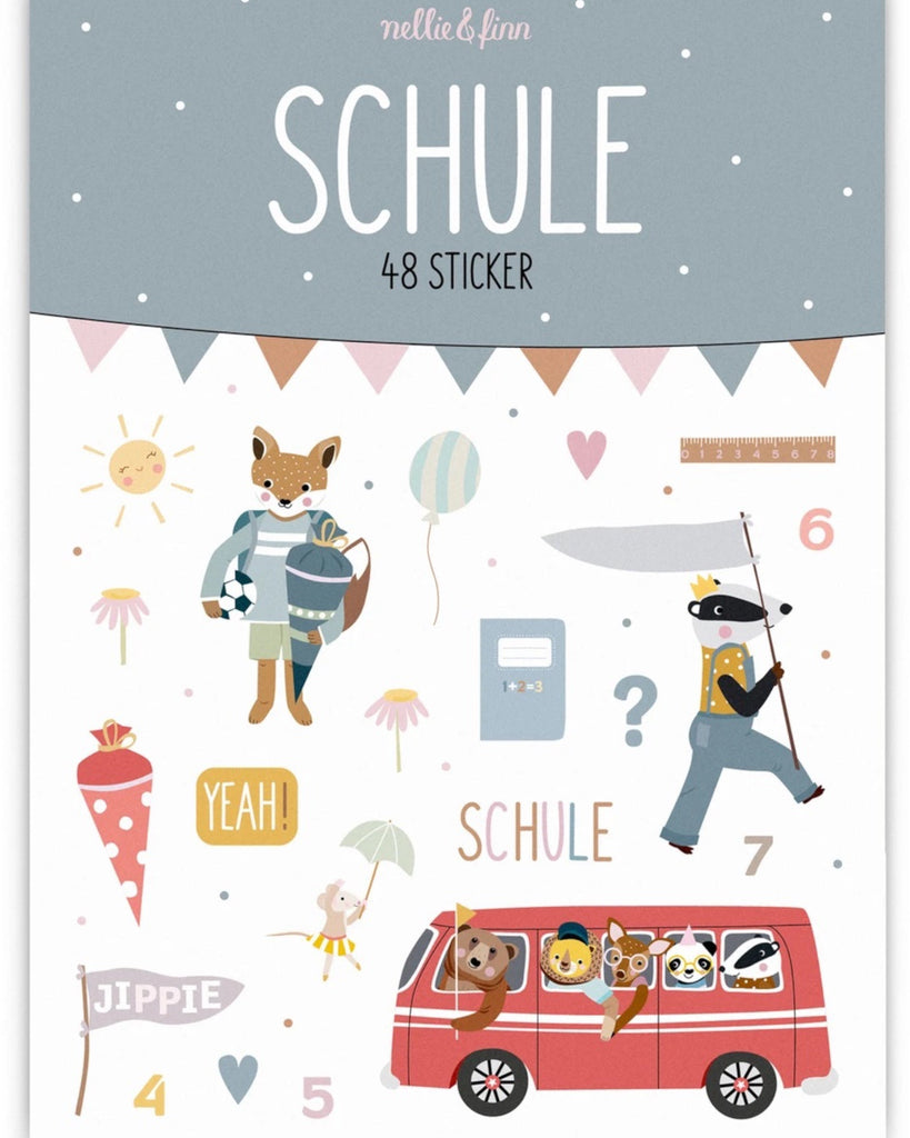 Nellie & Finn Sticker Schule - Sausebrause Shop