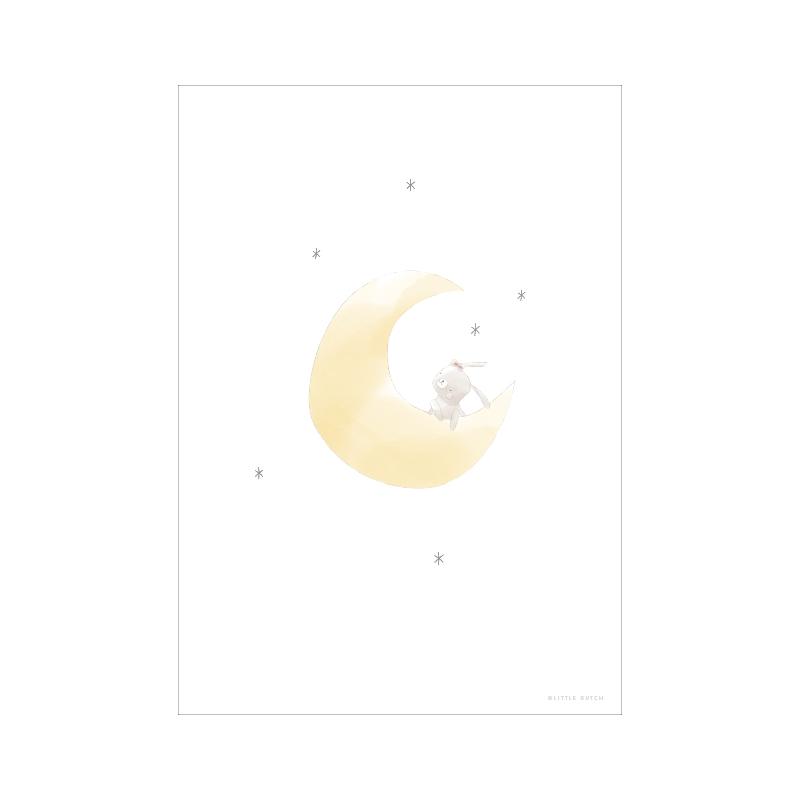 POSTER A3 HASE AUF DEM MOND - Sausebrause Shop