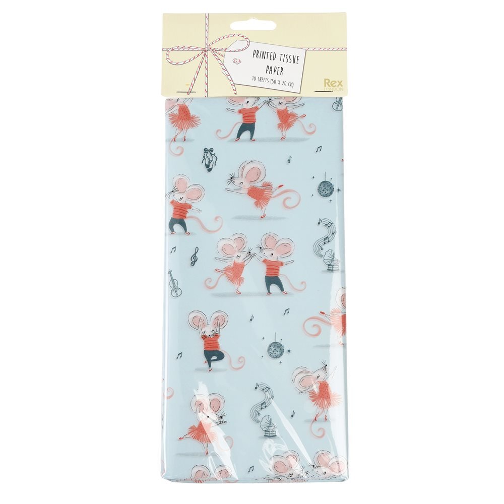 Rex London Seidenpapier Mäuse Mimi und Lilo - Set 10 Bögen - Sausebrause Shop