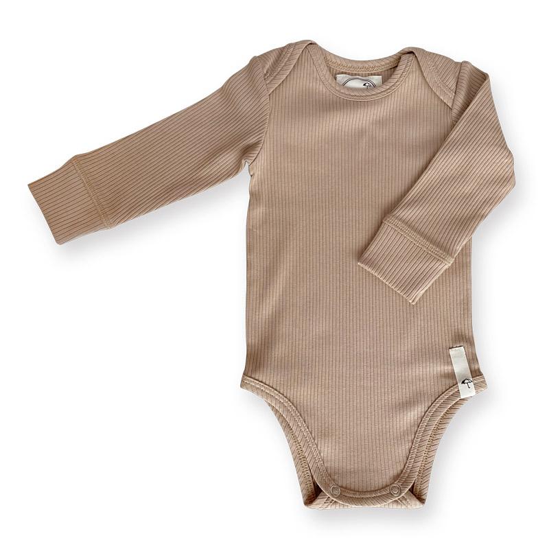 Saga Copenhagen Baby Body Langarm Nougat - Sausebrause Shop