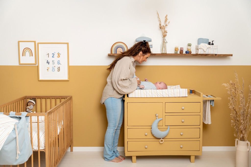 Wickelunterlage für unterwegs Pure Soft Blue - Sausebrause Shop
