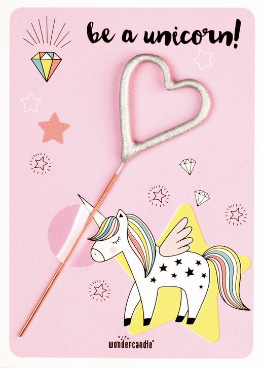 Wondercandle® Mini Wondercard Unicorn rosa - Sausebrause Shop